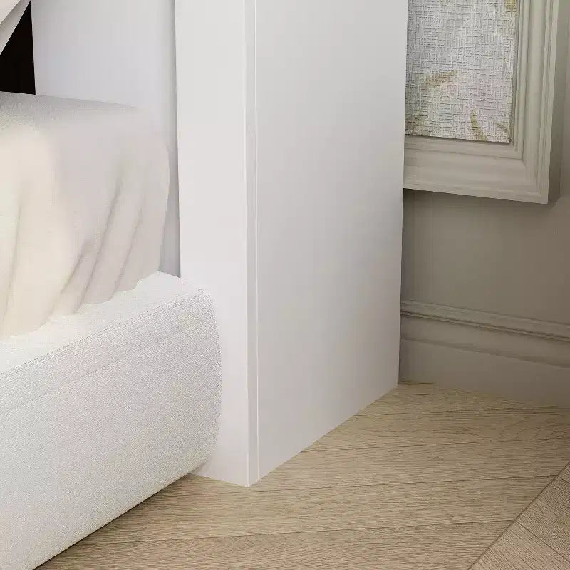 Testiera Famapy Bianca per Letti Matrimoniali/Queen, Luci LED Controllabili tramite App, Ripiani Regolabili, Soluzione Intelligente per la Camera da Letto