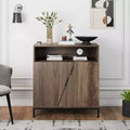 Slanted Door Sideboard, Freestanding Modern Wooden Sideboard, Storage Cabinet with Adjustable Shelves, for Kitchen, Dining room, Living room