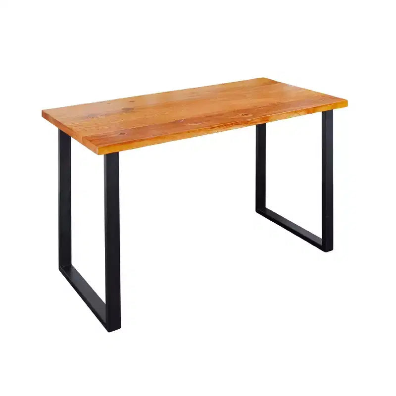 Pipe Decor Skyline Sunset Cedar Solid Wood Desk with 28 in. Landscape Legs