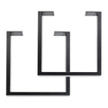 Pipe Decor 18 in. Skyline Matte Black Square Metal Landscape Coffee or End Table Legs - 2 Pack