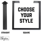 Pipe Decor Gambe per Tavolino da Caffè o Tavolino d'Appoggio Skyline Nere Opache Quadrate in Metallo da 45,72 cm - Confezione da 2