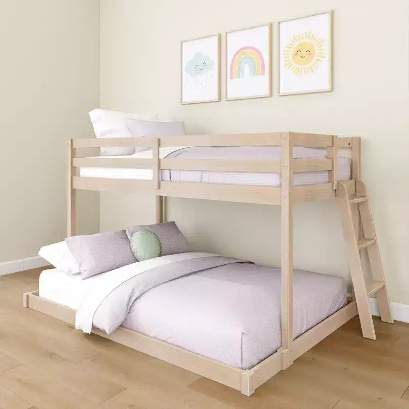 Letto a castello basso Bear Plywood a una piazza e mezza/matrimoniale