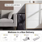 Dyonery Saldi! Materasso in memory foam a tre pieghe da 15 cm, materasso pieghevole portatile per letto a scomparsa con fodera lavabile