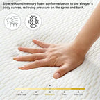 Dyonery Saldi! Materasso in memory foam a tre pieghe da 15 cm, materasso pieghevole portatile per letto a scomparsa con fodera lavabile