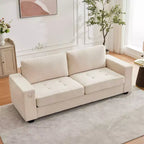 COZONY 90 Divano Cloud Oversize, ciniglia Mid-Century, seduta profonda, divano senza montaggio con porte USB, tasche laterali