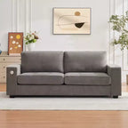 COZONY 90 Divano Cloud Oversize, ciniglia Mid-Century, seduta profonda, divano senza montaggio con porte USB, tasche laterali