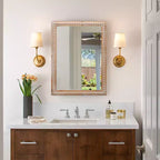 GDFStudio Moreno Farmhouse Wooden Decorative Rectangular Wall Mirror