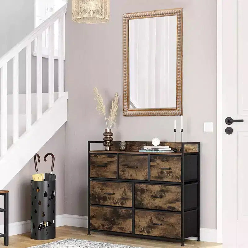 Specchio da parete rettangolare decorativo in legno Moreno Farmhouse di GDFStudio