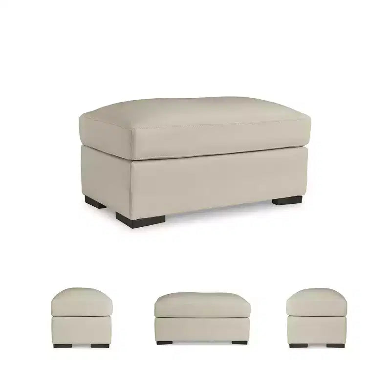Signature Design by Ashley Treasure Trove, Pouf in pelle Match, Stile Contemporaneo, Mandorla
