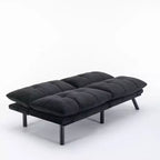 MAYEERTY Divano letto pieghevole convertibile moderno comodo per soggiorno camera da letto piccolo spazio nero
