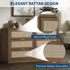 Cassettiera in legno con maniglie dorate, organizer moderno con cassetti a scorrimento fluido, mobile porta TV in stile rustico per soggiorno, camera da letto, ingresso,