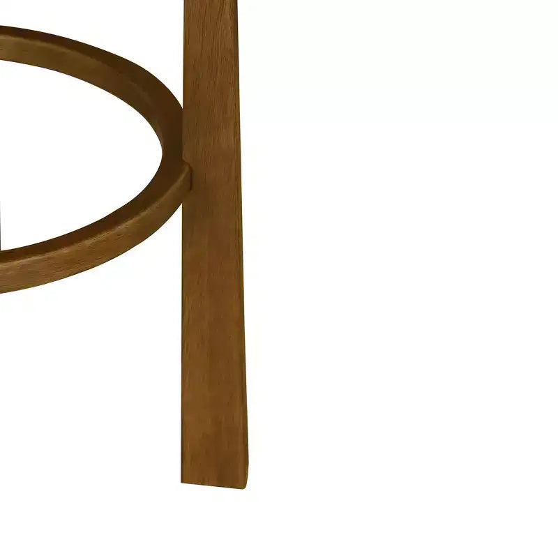 Sgabelli da Bar Imbottiti Rotondi in Legno di Gomma Ashton Christopher Knight Home (Set di 2)