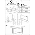 Credenza/Console da 150 cm Royal Hampton con base geometrica ad incastro