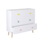 Comò contenitore Whisen a 3 cassetti con guide Euro e maniglie a tema cartone animato, design anti-ribaltamento, utilizzabile come comò, comodino