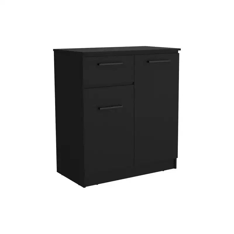 Credenza con cassetto e 2 ante, Armadietto moderno con spazio contenitivo, Mobile contenitore d'accento