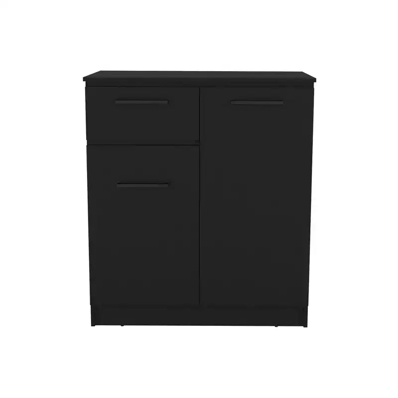 Credenza con cassetto e 2 ante, Armadietto moderno con spazio contenitivo, Mobile contenitore d'accento