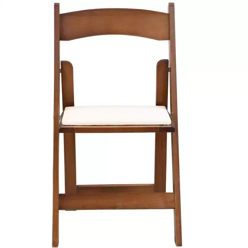Okak, set di 4 comode sedie da pranzo rustiche in legno con sedile imbottito, sedie pieghevoli d'accento per sala da pranzo, soggiorno