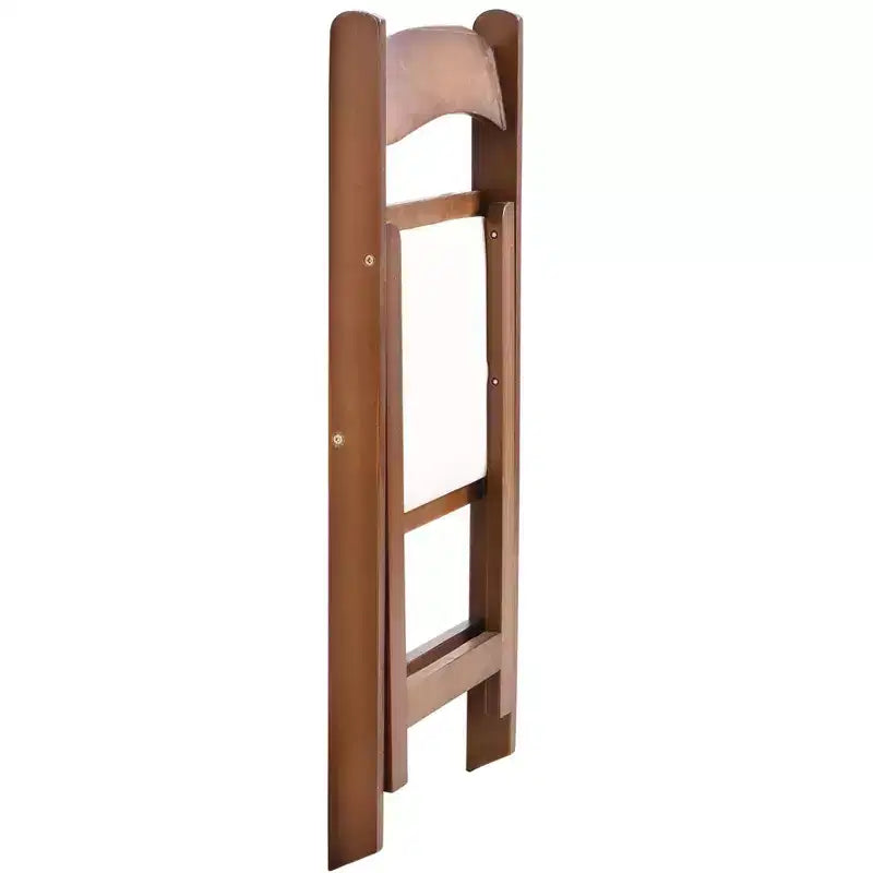 Okak, set di 4 comode sedie da pranzo rustiche in legno con sedile imbottito, sedie pieghevoli d'accento per sala da pranzo, soggiorno
