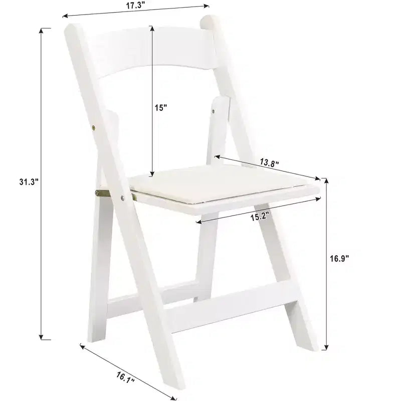 Okak, set di 4 comode sedie da pranzo rustiche in legno con sedile imbottito, sedie pieghevoli d'accento per sala da pranzo, soggiorno