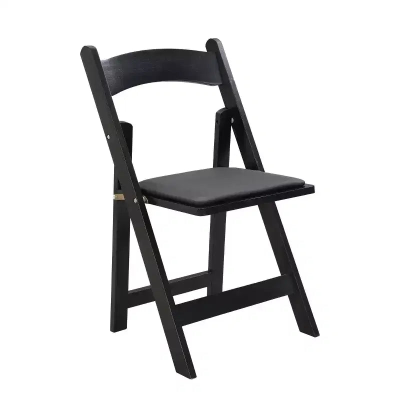 Okak, set di 4 comode sedie da pranzo rustiche in legno con sedile imbottito, sedie pieghevoli d'accento per sala da pranzo, soggiorno