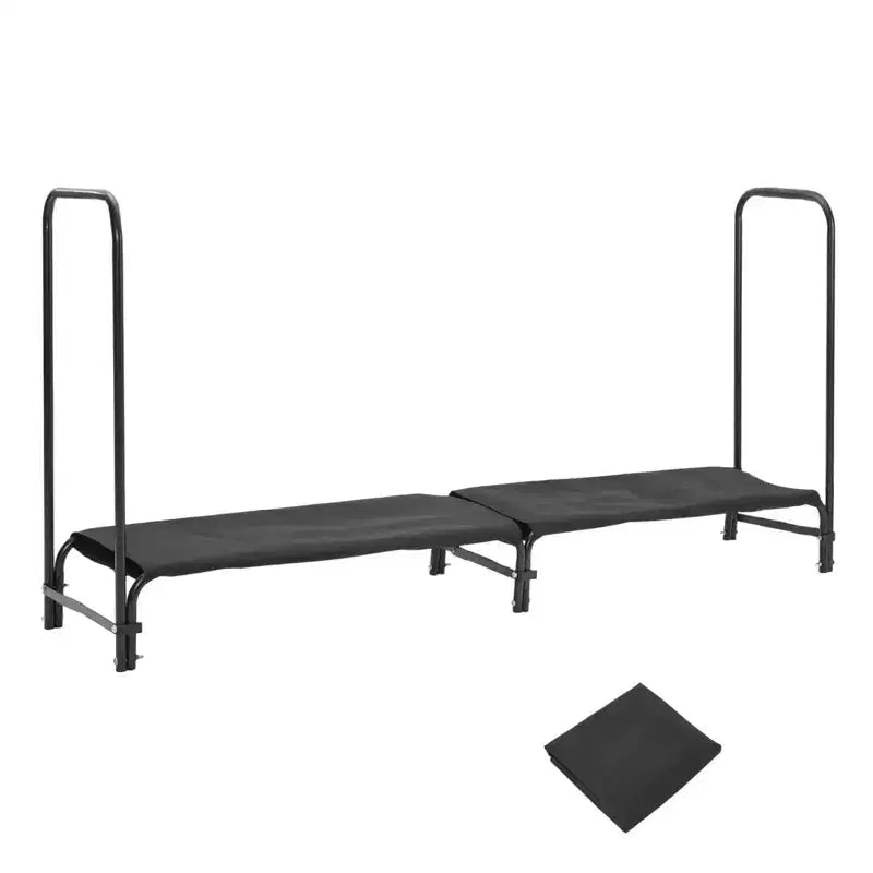 Porta legna da ardere da 1,2 m per esterni e interni, porta tronchi resistente, organizer per legna con rete in acciaio per camino, patio, impilatore di legna durevole