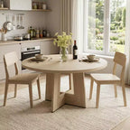 Tavolo da pranzo rotondo moderno a 7 gambe, tavolo da cucina robusto da 42 pollici per angolo colazione, appartamento o ufficio domestico, per 4-6 persone