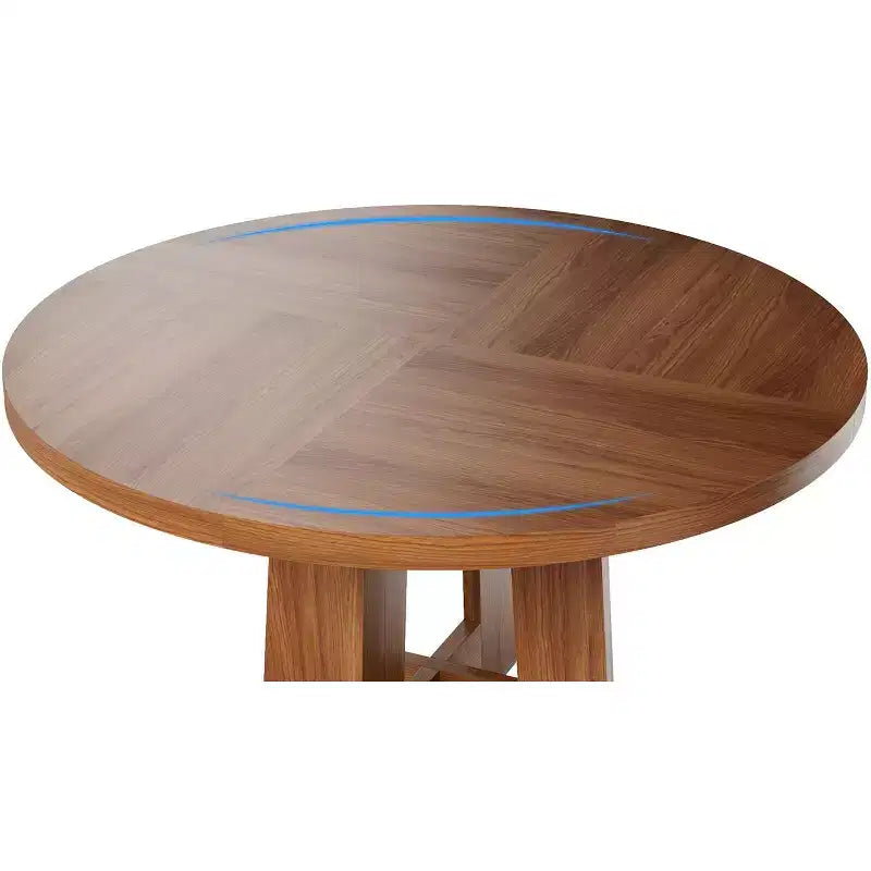 Tavolo da pranzo rotondo moderno a 7 gambe, tavolo da cucina robusto da 42 pollici per angolo colazione, appartamento o ufficio domestico, per 4-6 persone