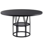 Tavolo da pranzo rotondo moderno a 7 gambe, tavolo da cucina robusto da 42 pollici per angolo colazione, appartamento o ufficio domestico, per 4-6 persone