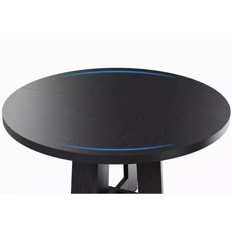 Tavolo da pranzo rotondo moderno a 7 gambe, tavolo da cucina robusto da 42 pollici per angolo colazione, appartamento o ufficio domestico, per 4-6 persone