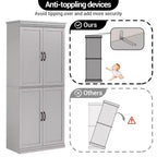 Mobile da cucina autoportante GustoWave, credenza da 70 pollici con ante e ripiani regolabili