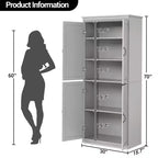 Mobile da cucina autoportante GustoWave, credenza da 70 pollici con ante e ripiani regolabili