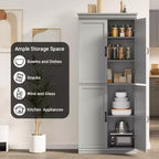 Mobile da cucina autoportante GustoWave, credenza da 70 pollici con ante e ripiani regolabili