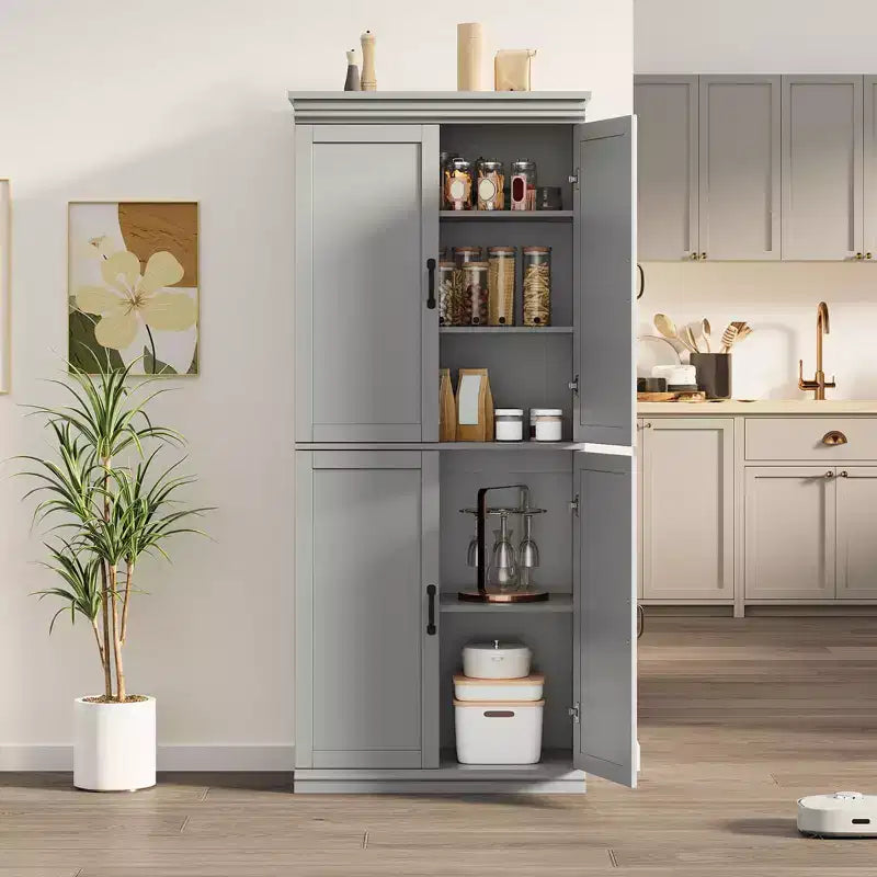 Mobile da cucina autoportante GustoWave, credenza da 70 pollici con ante e ripiani regolabili