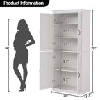 Mobile da cucina autoportante GustoWave, credenza da 70 pollici con ante e ripiani regolabili