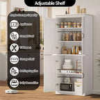 Mobile da cucina autoportante GustoWave, credenza da 70 pollici con ante e ripiani regolabili