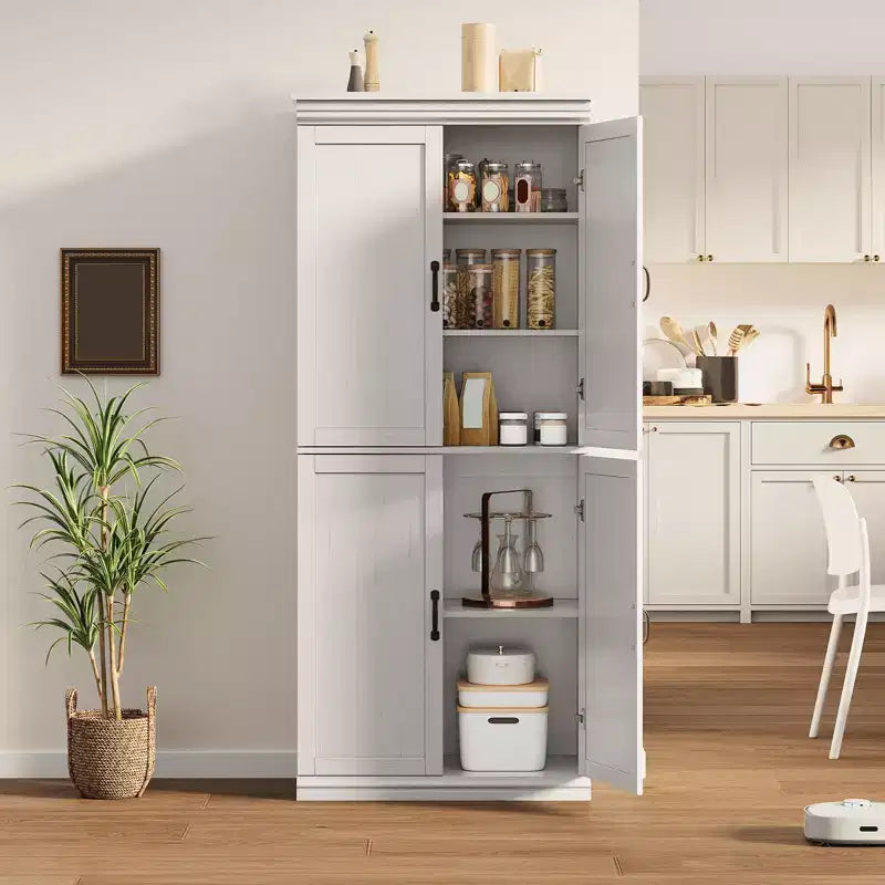 Mobile da cucina autoportante GustoWave, credenza da 70 pollici con ante e ripiani regolabili
