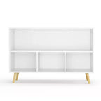 Libreria per Bambini Whisen con 3 Cassetti in Tessuto, Multiuso per Libri/Giocattoli, con Fibbia di Sicurezza per Montaggio a Parete, in MDF ad Alta Densità