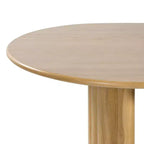 PexFix 79 Tavolo da pranzo ovale per 6-8 persone con bordo a forma di arco e base a strisce, tavolo da cucina moderno in stile rustico per soggiorno e sala da pranzo, colore naturale
