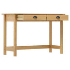 Consolle Marrone Miele in Legno Massello di Pino Cassetti Compatti