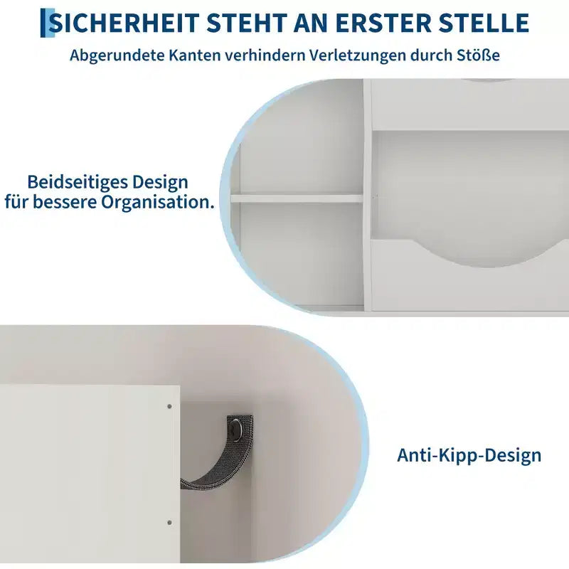Libreria per Bambini, Mobile Contenitore Giocattoli Alto 91 cm, Espositore Giocattoli a Doppia Faccia a 5 Scomparti con Ampio Ripiano Superiore per Stanza dei Bambini, Camera da Letto