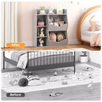 Libreria per Bambini, Mobile Contenitore Giocattoli Alto 91 cm, Espositore Giocattoli a Doppia Faccia a 5 Scomparti con Ampio Ripiano Superiore per Stanza dei Bambini, Camera da Letto