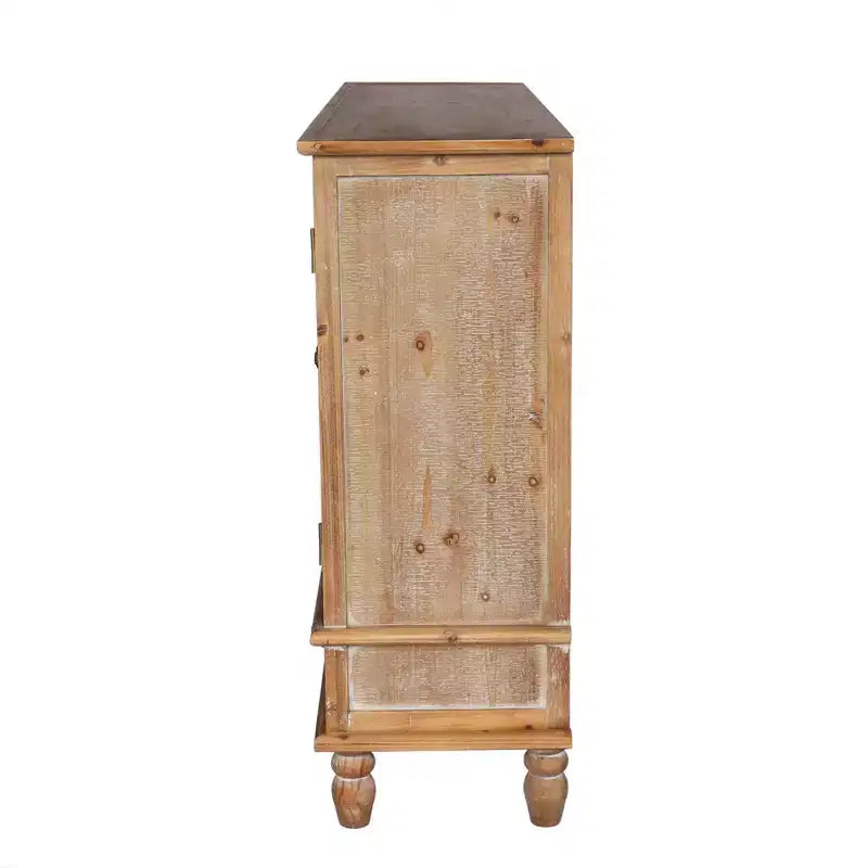 GDFStudio Patel Credenza/Madia Rustica in Legno di Abete da 150 cm con 3 Cassetti