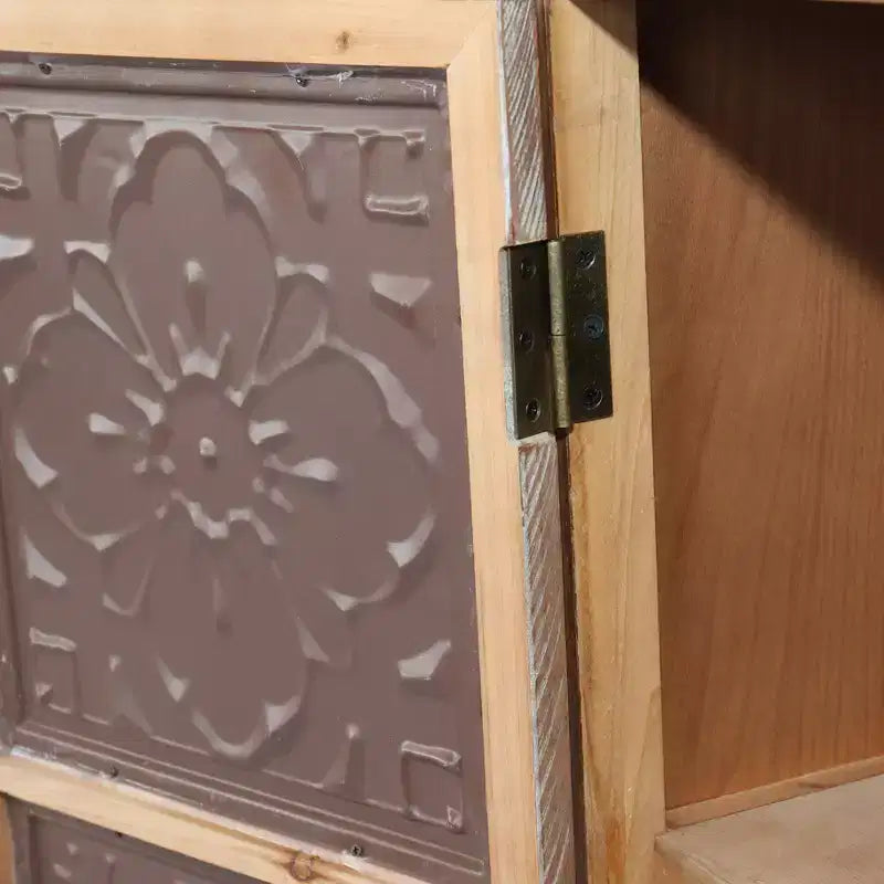 GDFStudio Patel Credenza/Madia Rustica in Legno di Abete da 150 cm con 3 Cassetti