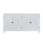 GDFStudio Hugo Credenza/Mobiletto Transizionale in Legno di Abete da 60.00'' con 4 Ante