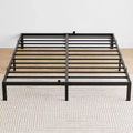 Metal Bed Frame - Heavy Duty Platform Bed Frame with Storage, Steel Supports, No Box Spring Required, Easy Assembly, Noiseless, Black