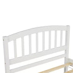 Letto a piattaforma singolo con letto estraibile, struttura del letto singolo in legno con testiera per camera da letto