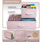 Cassettiera Sorbus a 12 cassetti - Mobile contenitore con struttura in acciaio, piano e maniglie in legno - Grande cassettiera per camera da letto, cameretta dei bambini e altro ancora