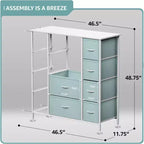 Cassettiera Sorbus a 12 cassetti - Mobile contenitore con struttura in acciaio, piano e maniglie in legno - Grande cassettiera per camera da letto, cameretta dei bambini e altro ancora