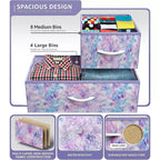 Cassettiera Sorbus a 12 cassetti - Mobile contenitore con struttura in acciaio, piano e maniglie in legno - Grande cassettiera per camera da letto, cameretta dei bambini e altro ancora