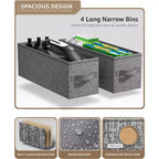 Cassettiera stretta a 4 cassetti Sorbus - con struttura in acciaio, piano in legno e cassetti in tessuto facili da estrarre per piccoli spazi, armadi, camera da letto, bagno e lavanderia